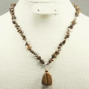 Tigers Eye Pendant Necklace